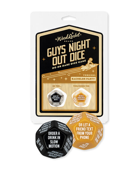 WOOD ROCKET DICE GUYS NIGHT OUT DARE BACHELOR