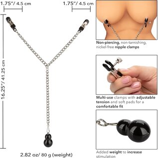 CALIFORNIA EXOTICS CALEX NIPLE JEWELRY W/WEIGHTS