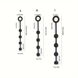 "O" HEAVENS STRING OF BEADS SILICONE BLACK