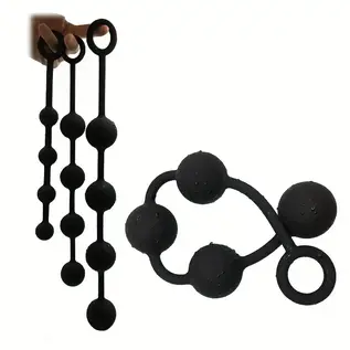 "O" HEAVENS STRING OF BEADS SILICONE BLACK