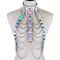 "O" HEAVENS "O" HEAVENS BODY HARNESS W/ CHAINS HOLOGRAPHIC