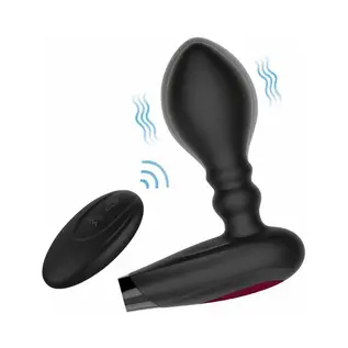 HOTT PRODUCTS DECADENCE PUMPED EXPANDING PLUG W/REMOTE CONTROL BLACK
