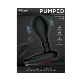 HOTT PRODUCTS DECADENCE PUMPED EXPANDING PLUG W/REMOTE CONTROL BLACK