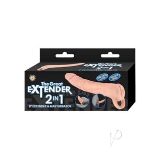 NASS TOYS THE GREAT EXTENDER 2 IN 1 EXTENDER AND MASTURBATOR VANILLA