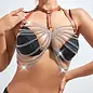 "OH" HARNESS SINGLE RING BODY W/ CHAINS HOLOGRAPHIC