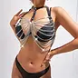 "OH" HARNESS SINGLE RING BODY W/ CHAINS HOLOGRAPHIC