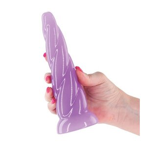 NS NOVELTIES DILDO FIREFLY SIREN GLOW UNICORN HORN PURPLE