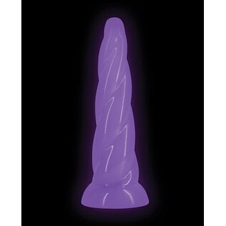 NS NOVELTIES DILDO FIREFLY SIREN GLOW UNICORN HORN PURPLE