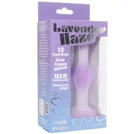 CALIFORNIA EXOTICS LAVENDER HAZE BULB SILICONE VIBRATING PLUG PURPLE/WHITE