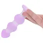 CALIFORNIA EXOTICS LAVENDER HAZE BEADED PLUG SILICONE VIBE PURPLE/WHITE