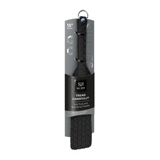 CREATIVE CONCEPTS TREAD CAREFULLY TEXTURED SPANKING PADDLE 15" BLACK