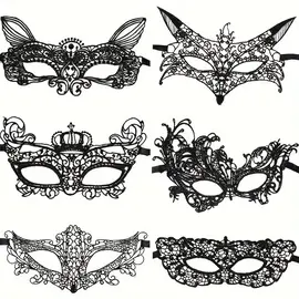 "O" HEAVENS "OH" SEXY LACE EYE MASKS BLACK VARIOUS
