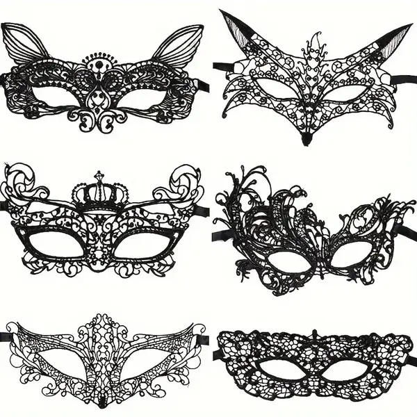"O" HEAVENS MASKS SEXY LACE EYE  BLACK VARIOUS