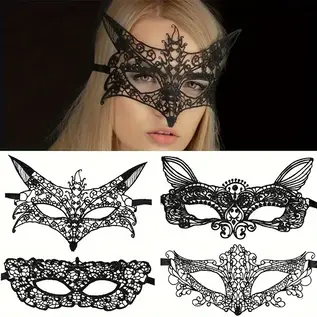 "O" HEAVENS "OH" SEXY LACE EYE MASKS BLACK VARIOUS