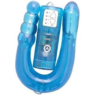 U SEND ME DILDO DOUBLE ENDED VIBE BLUE