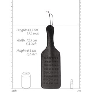 "O" HEAVENS OUCH! PAIN LARGE VAMPIRE PADDLE STUDDED BLACK