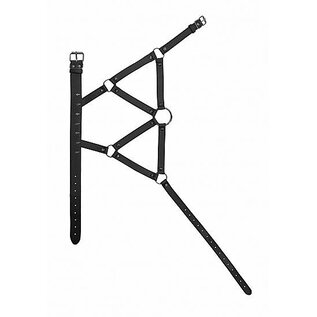 "O" HEAVENS "O" HEAVENS SKULLED & SPIKED HARNESS LEATHER BLACK