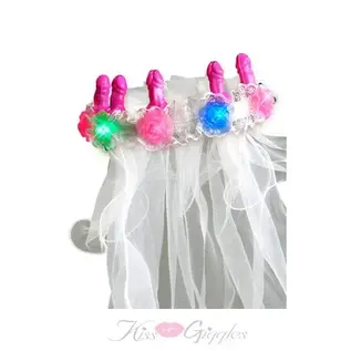 "O" HEAVENS BACHELORETTE PARTY LIGHT UP PECKER VEIL