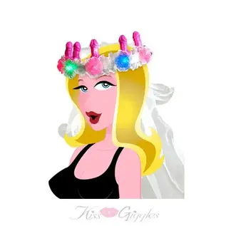 "O" HEAVENS BACHELORETTE PARTY LIGHT UP PECKER VEIL