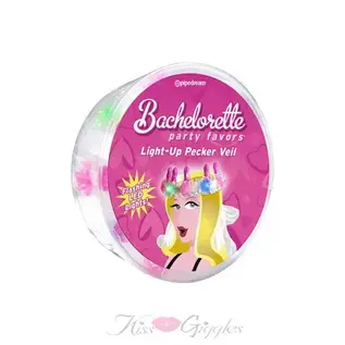 "O" HEAVENS BACHELORETTE PARTY LIGHT UP PECKER VEIL