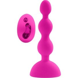 HOTT PRODUCTS SWEET SEX NOOKIE NECTAR ANAL BEAD VIBE SILICONE MAGENTA