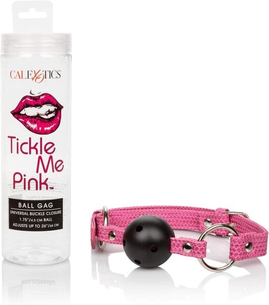 CALIFORNIA EXOTICS CALEX BALL GAG TICKLE ME PINK BREATHABLE