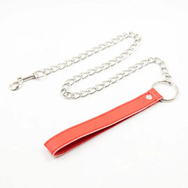 PLESUR CHAIN LEASH RED