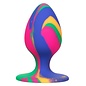 CALIFORNIA EXOTICS CHEEKY PLUG  MEDIUM SWIRL TIE DYE