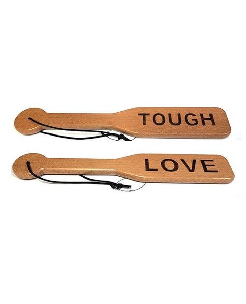SPARTACUS WOOD PADDLE TOUGH LOVE DOUBLE SIDED