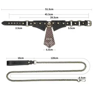 LOVETOY LOVETOY TIE COLLAR AND LEASH REBELLION