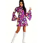 "O" HEAVENS "O" HEAVENS HIPPIE LONG SLEEVE FLOWER POWER DRESS 4X