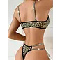 "O" HEAVENS TOP & STRAPPY THONG LEOPARD PRINT