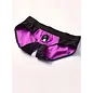"O" HEAVENS CROTCHLESS HARNESS BRIEF LACE PURPLE/BLACK