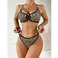 "O" HEAVENS TOP & STRAPPY THONG LEOPARD PRINT