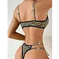 "O" HEAVENS TOP & STRAPPY THONG LEOPARD PRINT