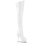 PLEASER PLEASER KISS THIGH HIGH BOOT WHITE 8