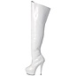 PLEASER PLEASER KISS THIGH HIGH BOOT WHITE 8