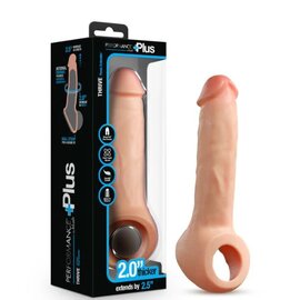 BLUSH PERFORMANCE PLUS THRIVE SILICONE PENIS EXTENDER BEIGE 8.75"