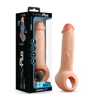 BLUSH ENHANCEMENT SLEEVE PERFORMANCE PLUS THRIVE SILICONE PENIS BEIGE 8.75"