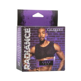 CALIFORNIA EXOTICS RADIANCE MALE CROP TOP BLACK O/S