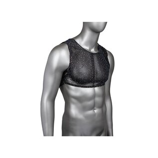 CALIFORNIA EXOTICS RADIANCE MALE CROP TOP BLACK O/S