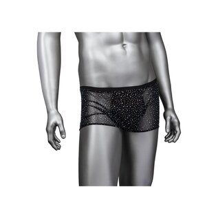 CALIFORNIA EXOTICS RADIANCE BOXER BRIEFS BLACK O/S