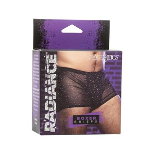 CALIFORNIA EXOTICS RADIANCE BOXER BRIEFS BLACK O/S