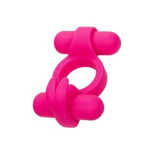 CALIFORNIA EXOTICS CALEX ROCKIN RABBIT DUAL C - RING PINK