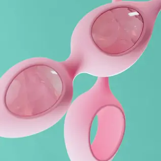 BIIRD BIIRD YONI EGGS 2 PC SET ROSE QUARTZ