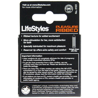 LIFESTYLE CONDOM LIFESTYLES ULTRA RIBBED STIMULATING CONDOMS 3 PACK