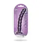 SHOTS AMERICA LLC OUCH! BEADED DILDO 8" METALLIC PURPLE
