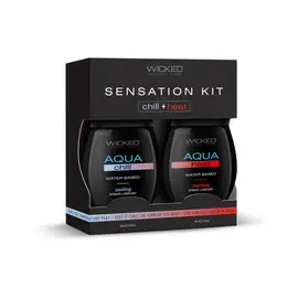 WICKED SENSUAL CARE $$$WICKED SENSUAL CARE SENSATIONS COOL & WARM WATERBASE LUBE SET  1.5 OZ