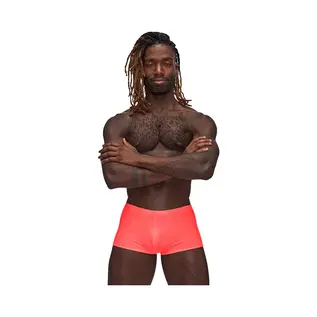 MALE POWER SHORTS MP MENS BARELY THERE MINI CORAL LARGE