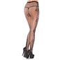 LA PETITE COQUETTE COQ PANTYHOSE W/ SIDE ROSE DETAIL BLACK O/S